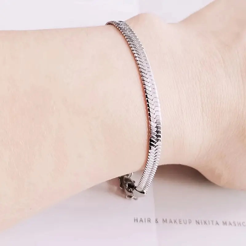 Snake Chain Bracelet - Stainless Steel