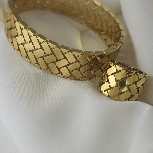 Brick Pattern (Bracelet + Ring)