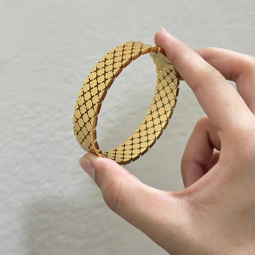 Diamond Pattern (Bracelet + Ring)