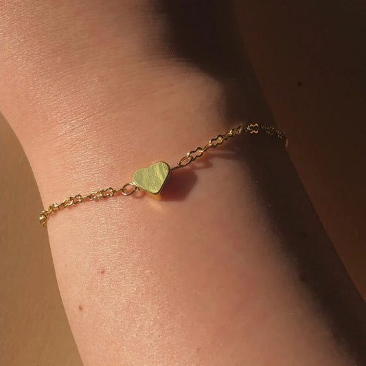 Tiny Heart Bracelet - Stainless Steel