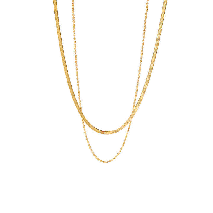 Hemi Two Layered Necklace - Stainless Steel