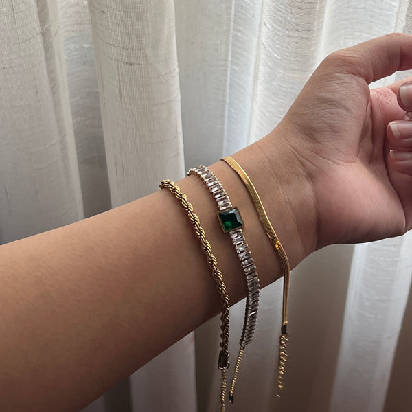 3 Bracelets (Snake + Emerald + Milas)