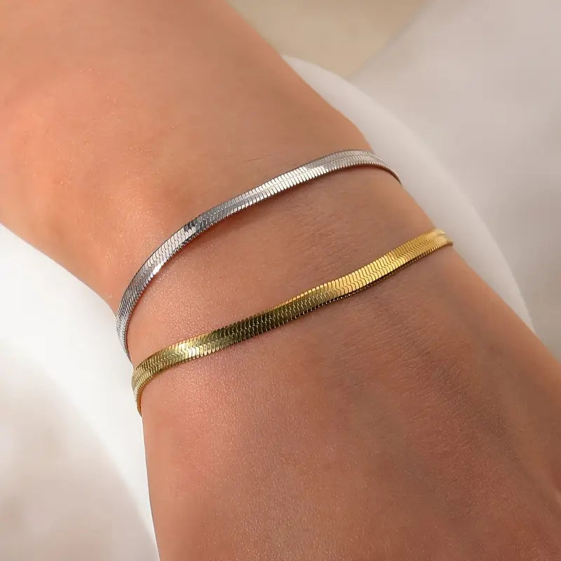 Snake Chain Bracelet - Stainless Steel