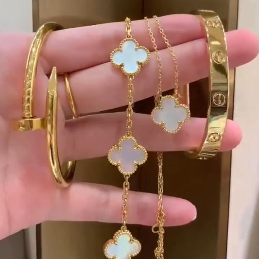 Bundle (Screw Nail + Clover Bracelet + Clover Necklace + Cartier)
