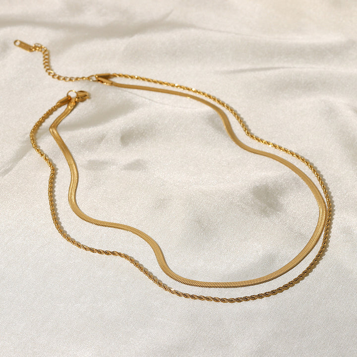 Hemi Two Layered Necklace - Stainless Steel