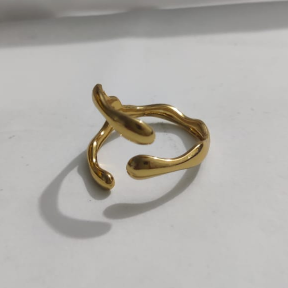 Lumpy Three Grips Ring - Stainless Steel