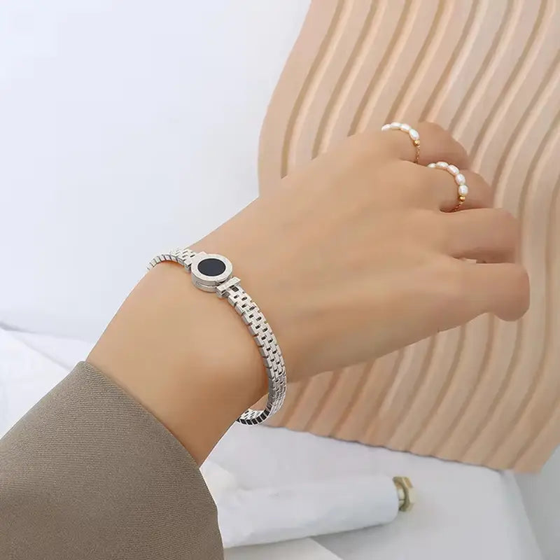 Roman Clock Bracelet - Stainless Steel