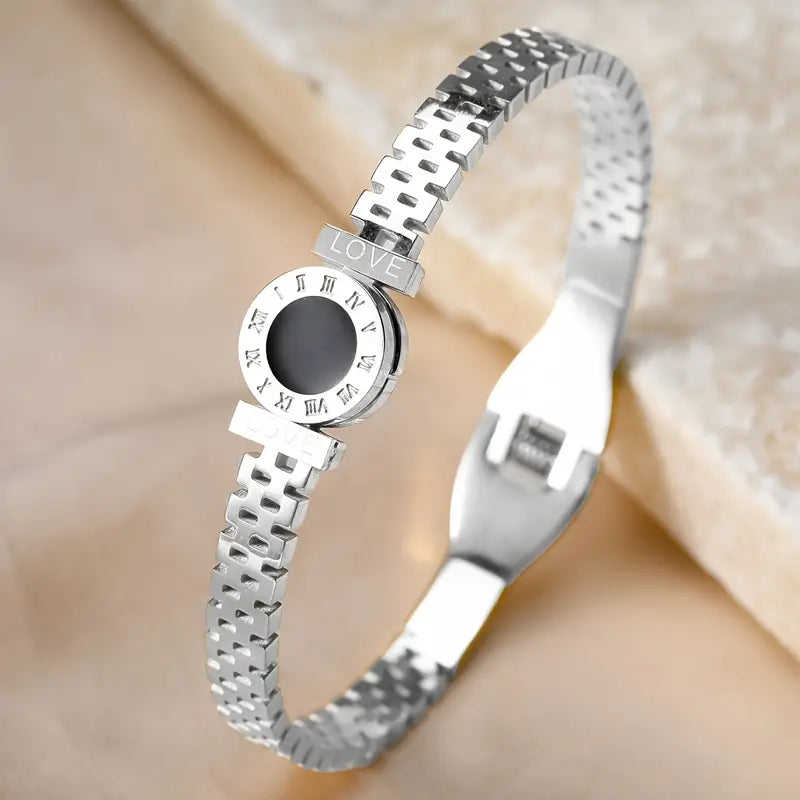Roman Clock Bracelet - Stainless Steel