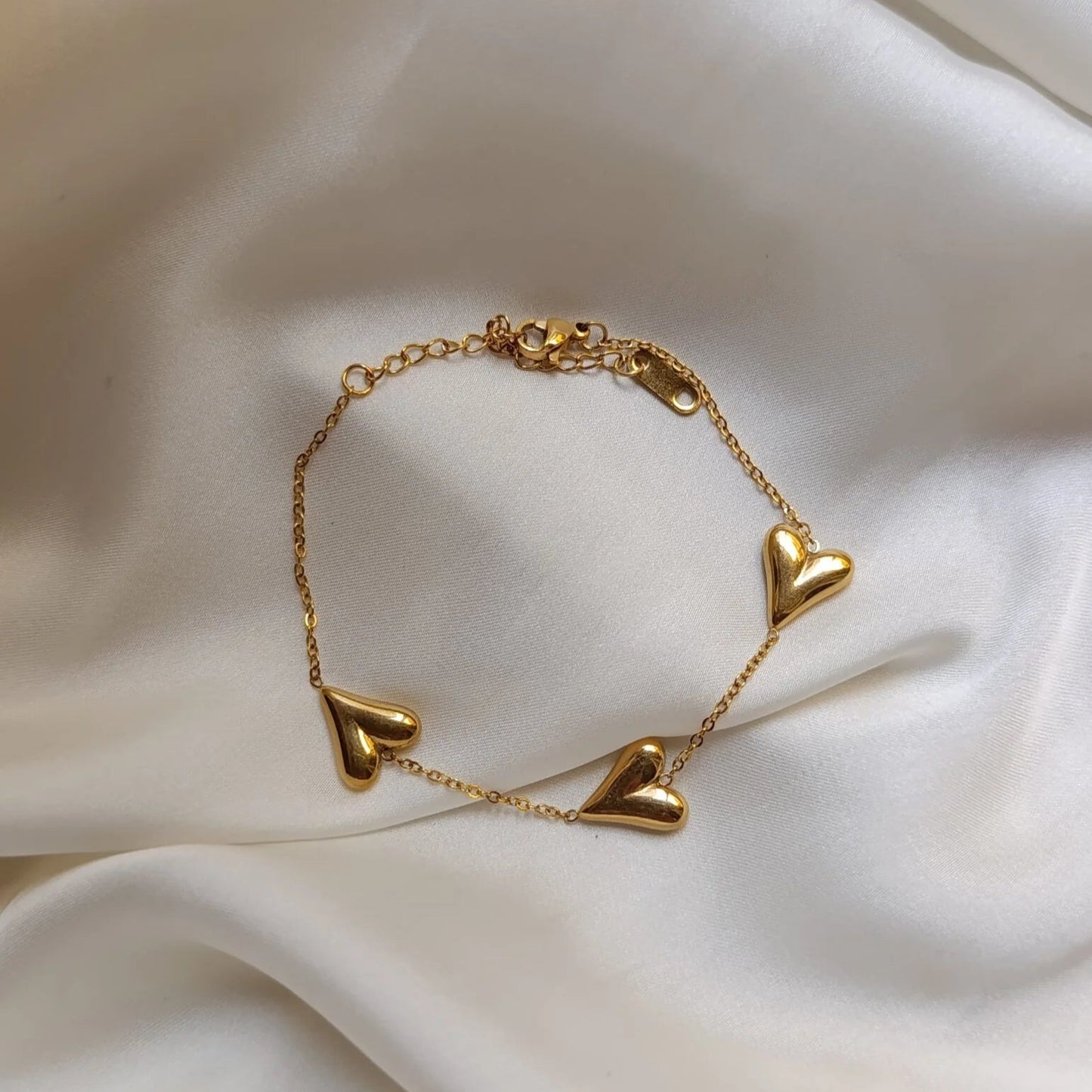 3 Heart Bracelet - Stainless Steel