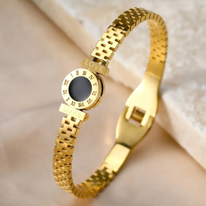 Roman Clock Bracelet - Stainless Steel