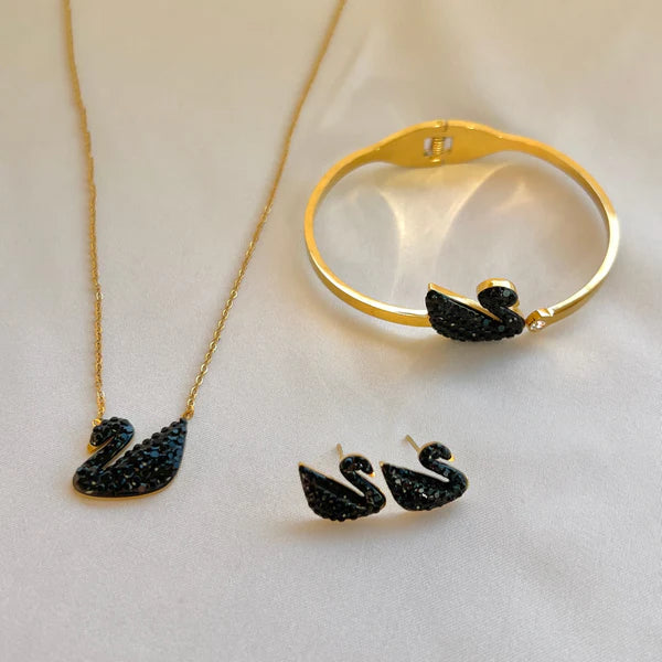 Complete Set Swan (Bracelet + Necklace + Tops)