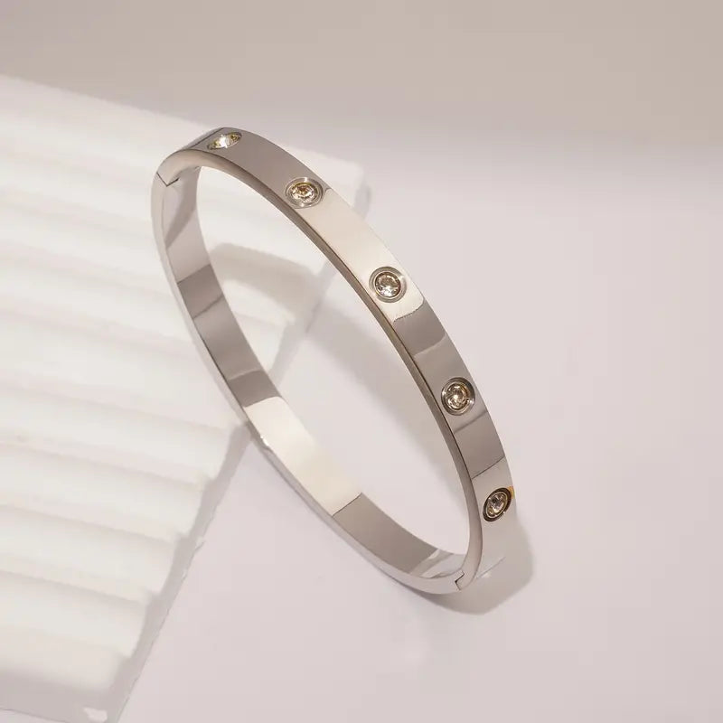Amour Stones Slim Bracelet - Stainless Steel