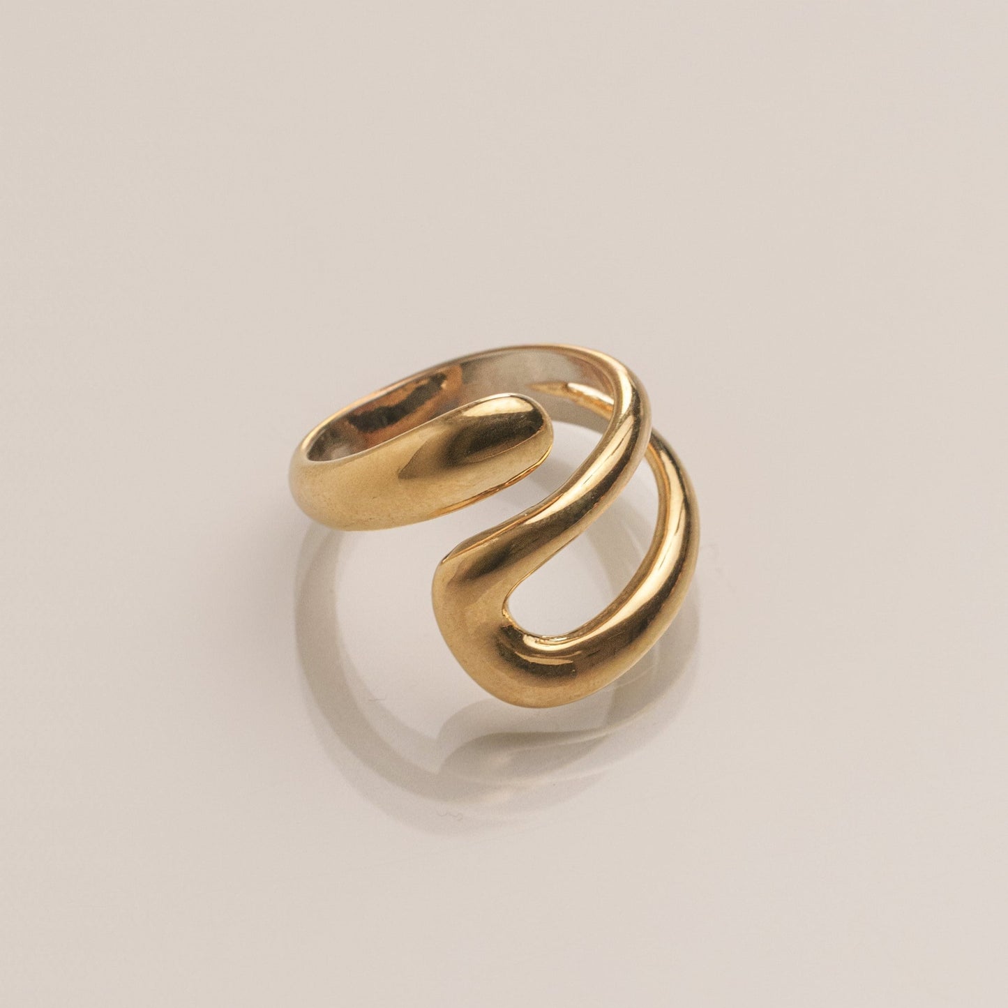 Duo Hollow Solid Ring - Stainless Steel