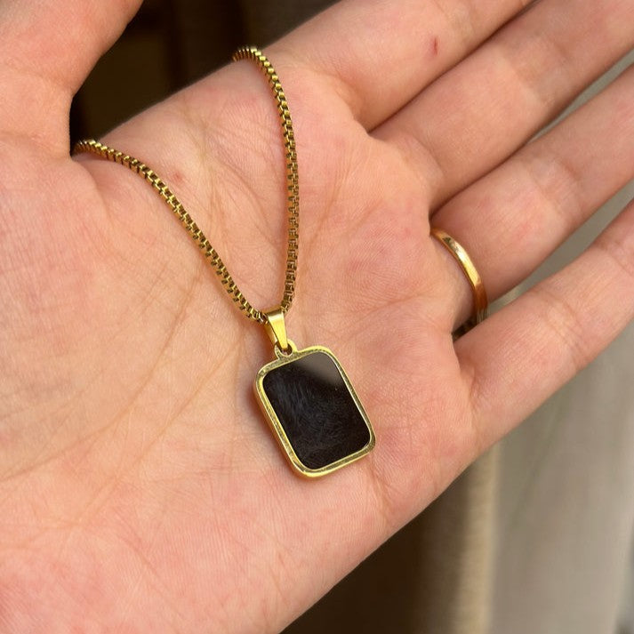 Elke Double Sided Necklace - Stainless Steel