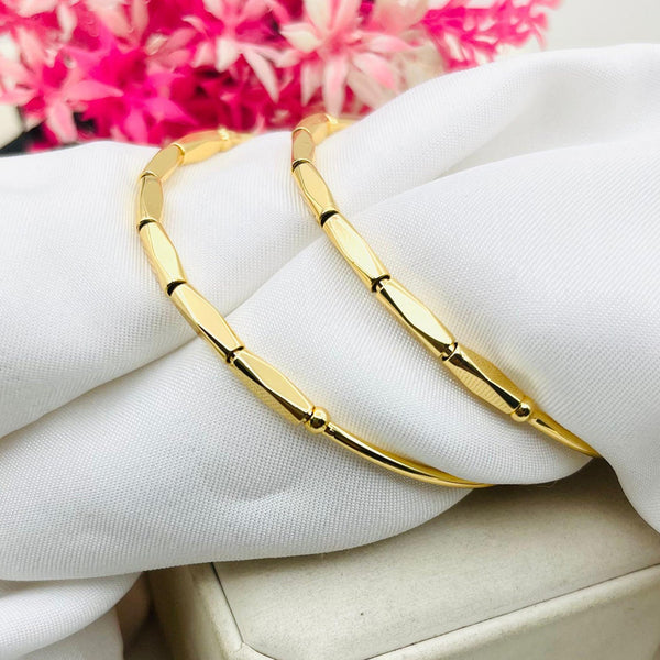 Adjustable Bamboo Bangle - Stainless Steel