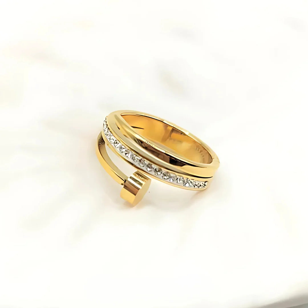 Set Studied Screw Nail (Bracelet + Ring)