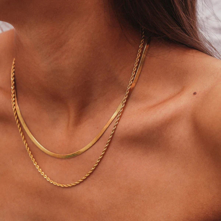 Hemi Two Layered Necklace - Stainless Steel