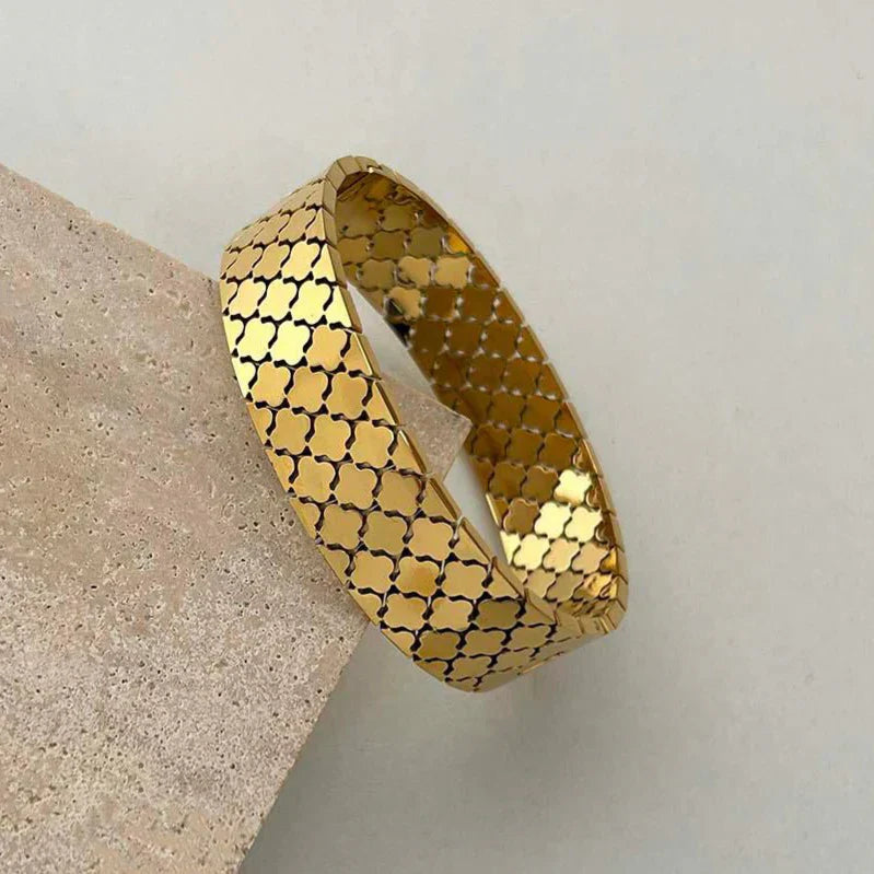 Clover Kada Bangle - Stainless Steel