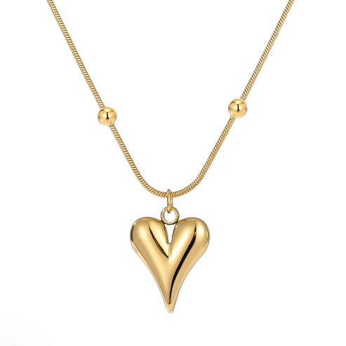 Arrow Heart Necklace - Stainless Steel