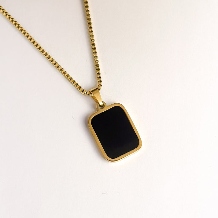 Elke Double Sided Necklace - Stainless Steel
