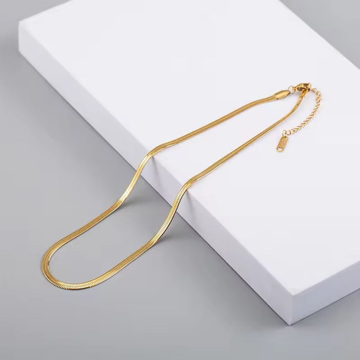 Snake Chain Necklace - Stainless Steel