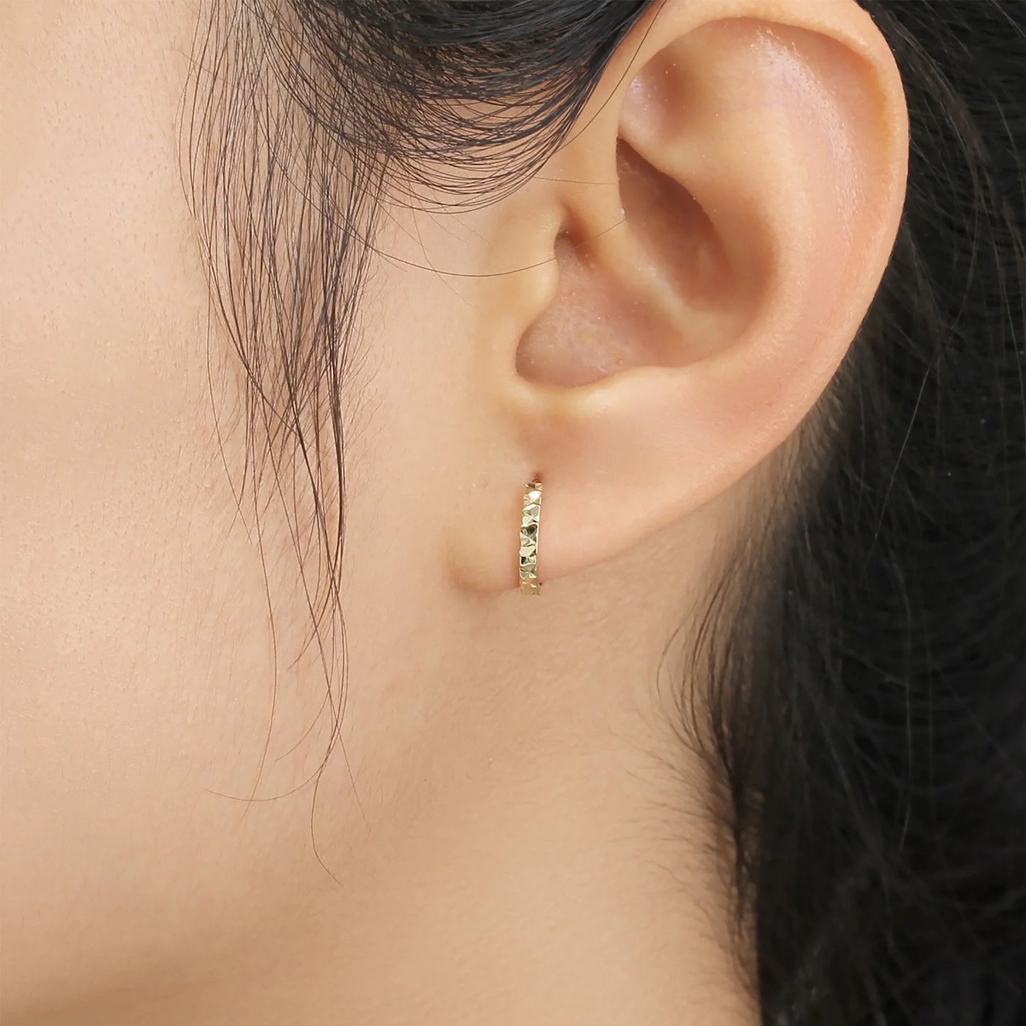 Geometric Triangle Hoops Earrings - Stainless Steel