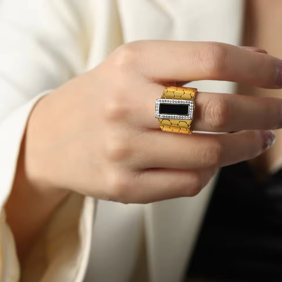 Hexagon Pattern (Bracelet + Ring)