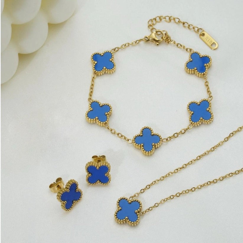 Set Clover (Chain Bracelet + Necklace + Tops)