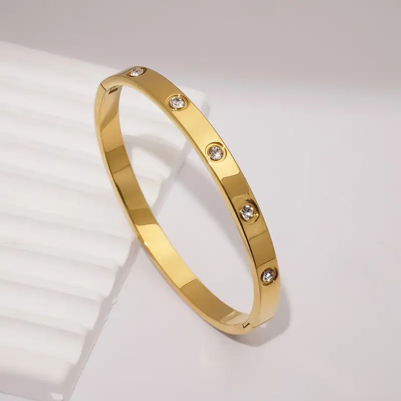 Amour Stones Slim Bracelet - Stainless Steel