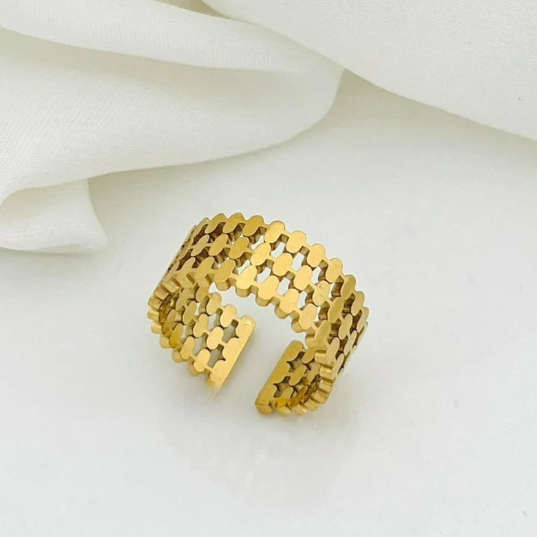 Honecomb Pattern (Bracelet + Ring)