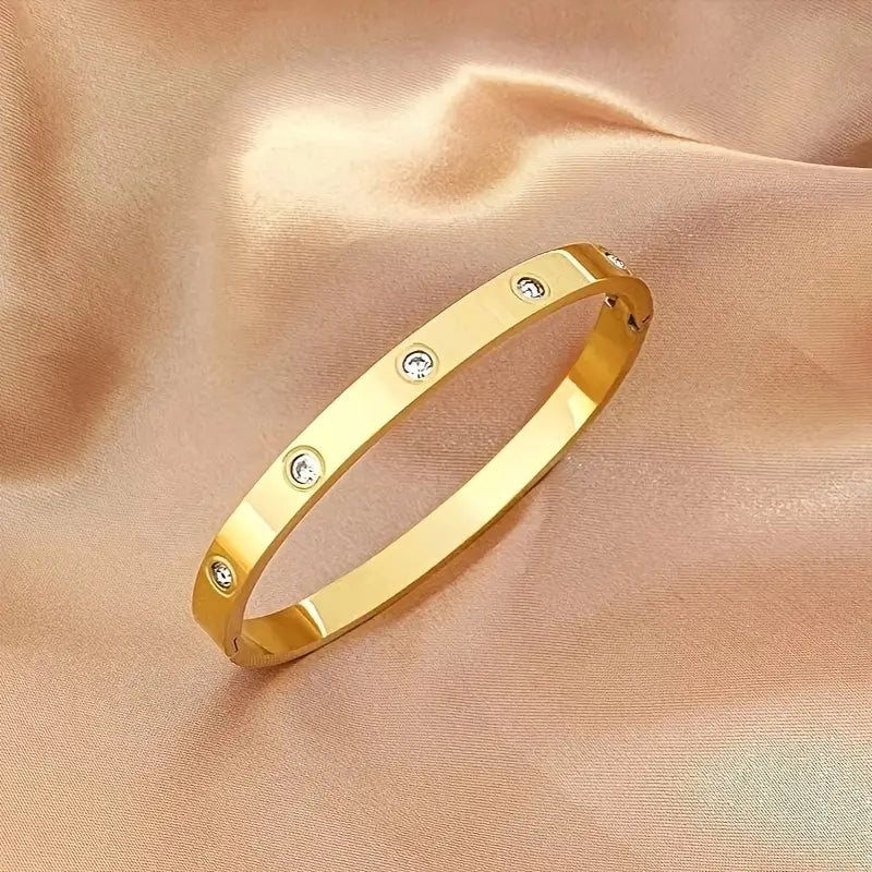 Amour Stones Slim Bracelet - Stainless Steel