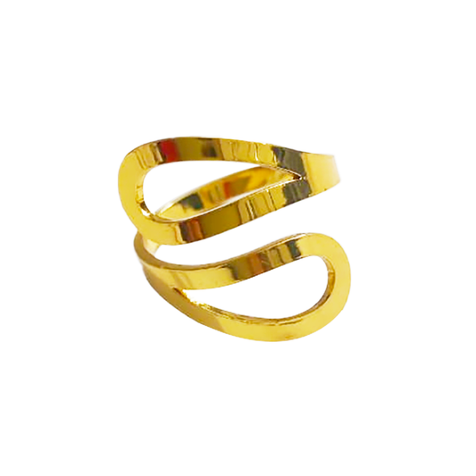 Duo Bubbly Hollow Ring - Stainless Steel