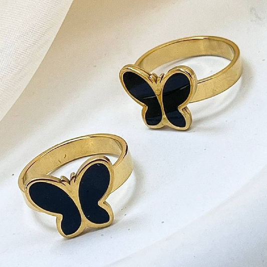 Set Double Layer Butterfly (Necklace + Ring)