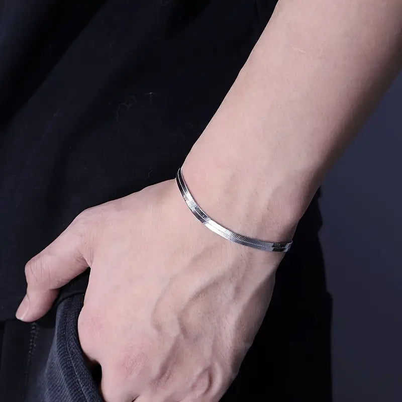Snake Chain Bracelet - Stainless Steel