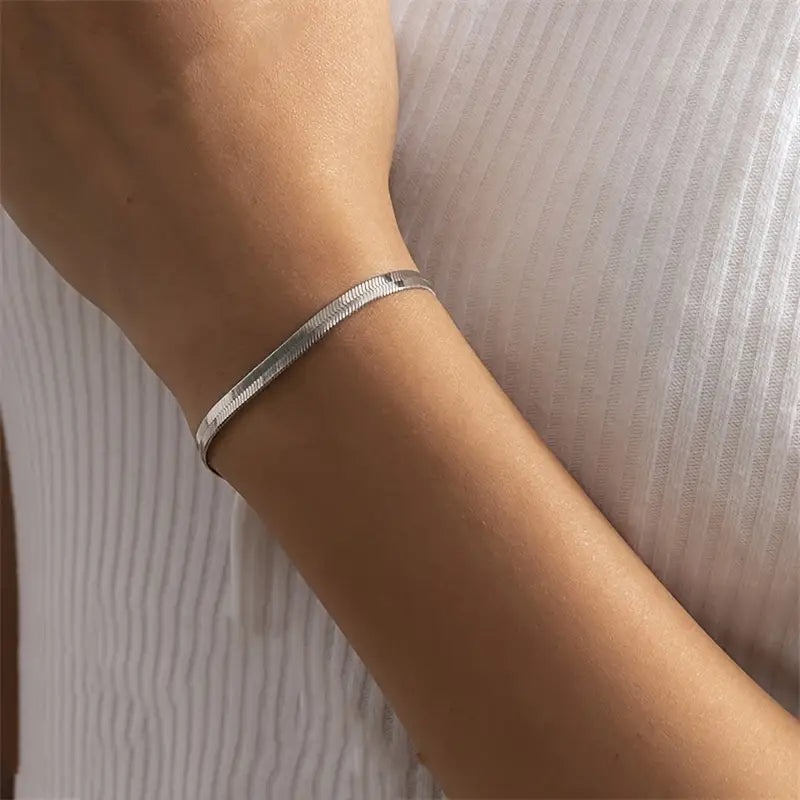 Snake Chain Bracelet - Stainless Steel