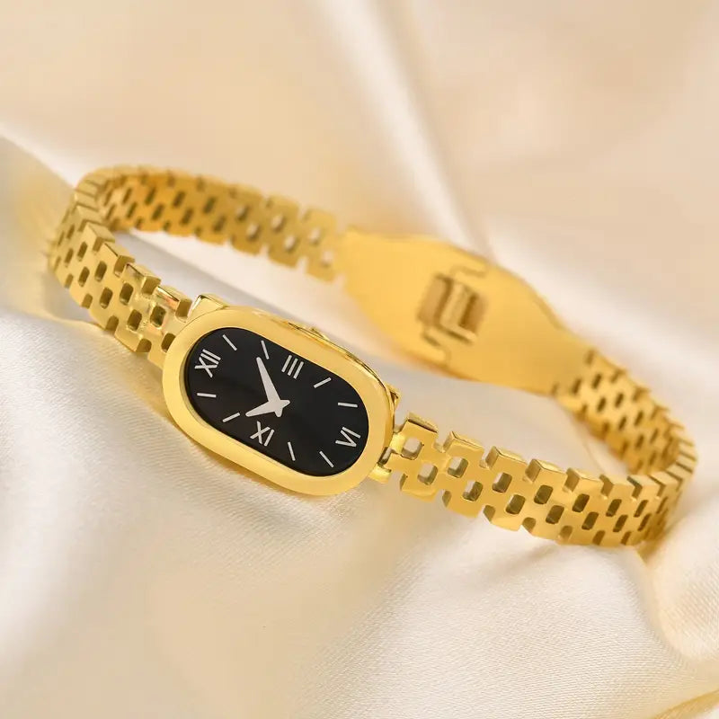 Dummy Oval Shaped Watch - Stainless Steel