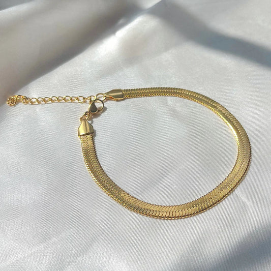 Golden Snake Chain Bracelet - Stainless Steel