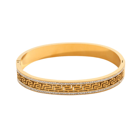 Ancient Greek Key Bracelet - Stainless Steel
