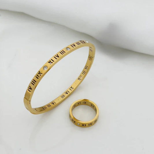Roman Studied (Bracelet + Ring)