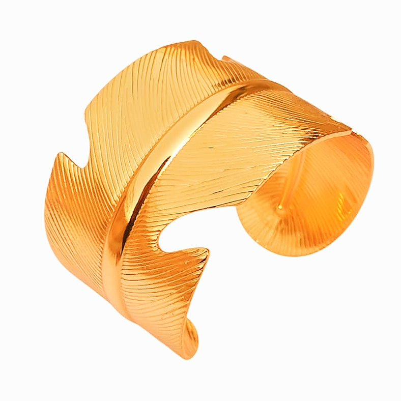 Leafy Open Cuff Bracelet