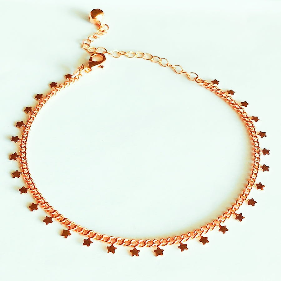 Star Chain Anklet - China Gold