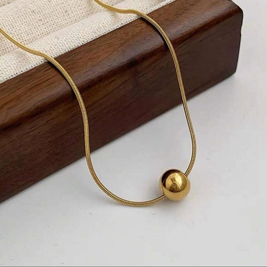 Simple Ball Necklace - Stainless Steel