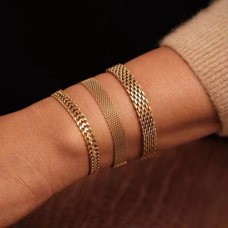 3 Bracelets (Rowena + Mesh +Curb)