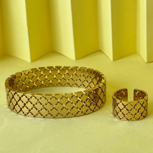 Clover Pattern (Bracelet + Ring)