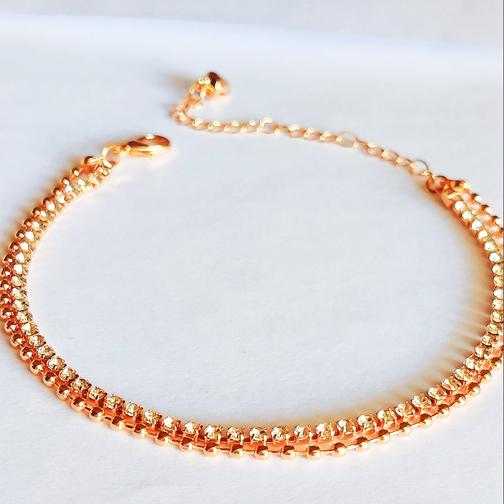 Stud Beads Anklet - China Gold