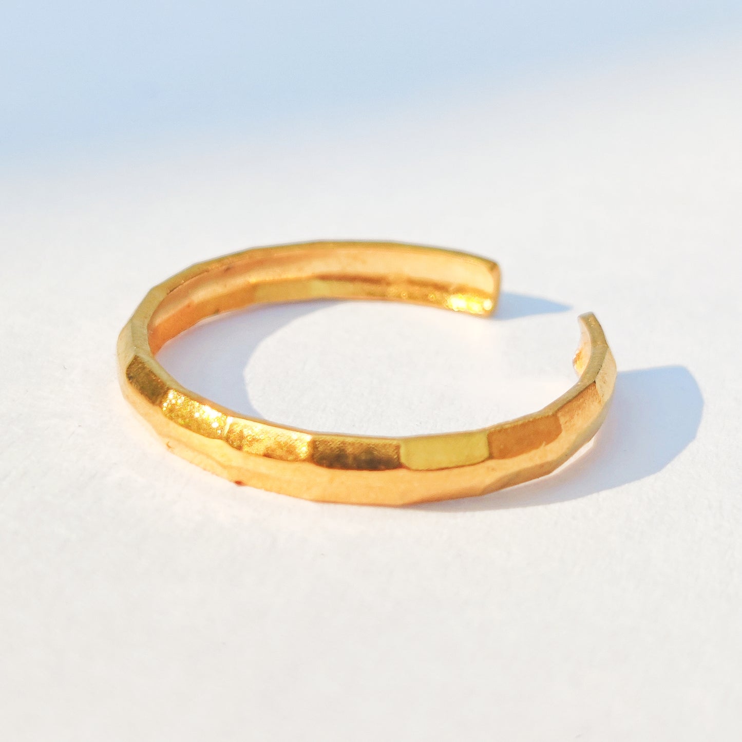 Bamboo Adjustable Ring - Stainless Steel