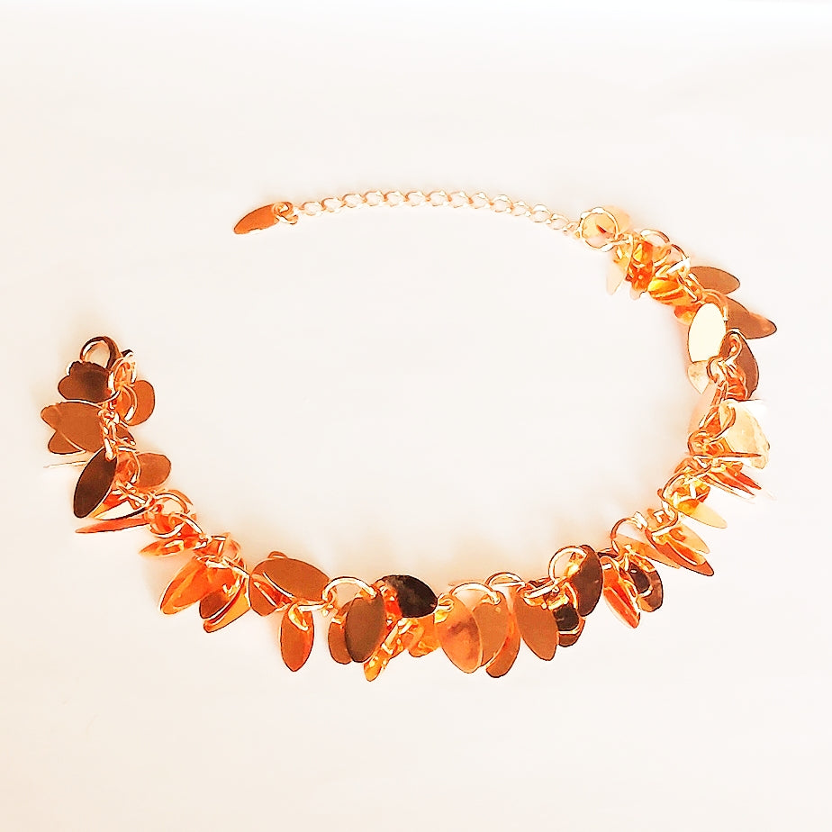 Leaf Cluster Anklet - China Gold