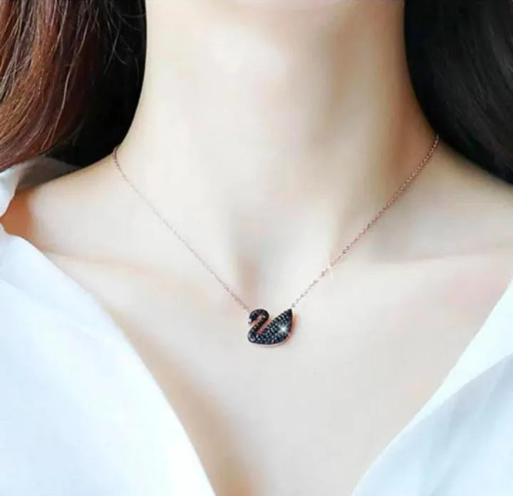 Sia Swan Necklace - Stainless Steel