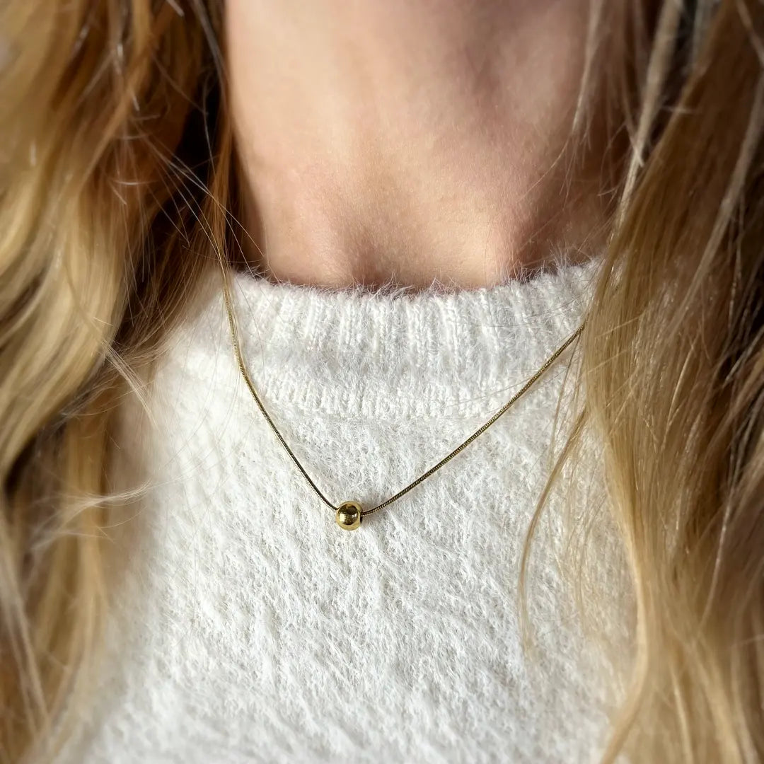 Simple Ball Necklace - Stainless Steel