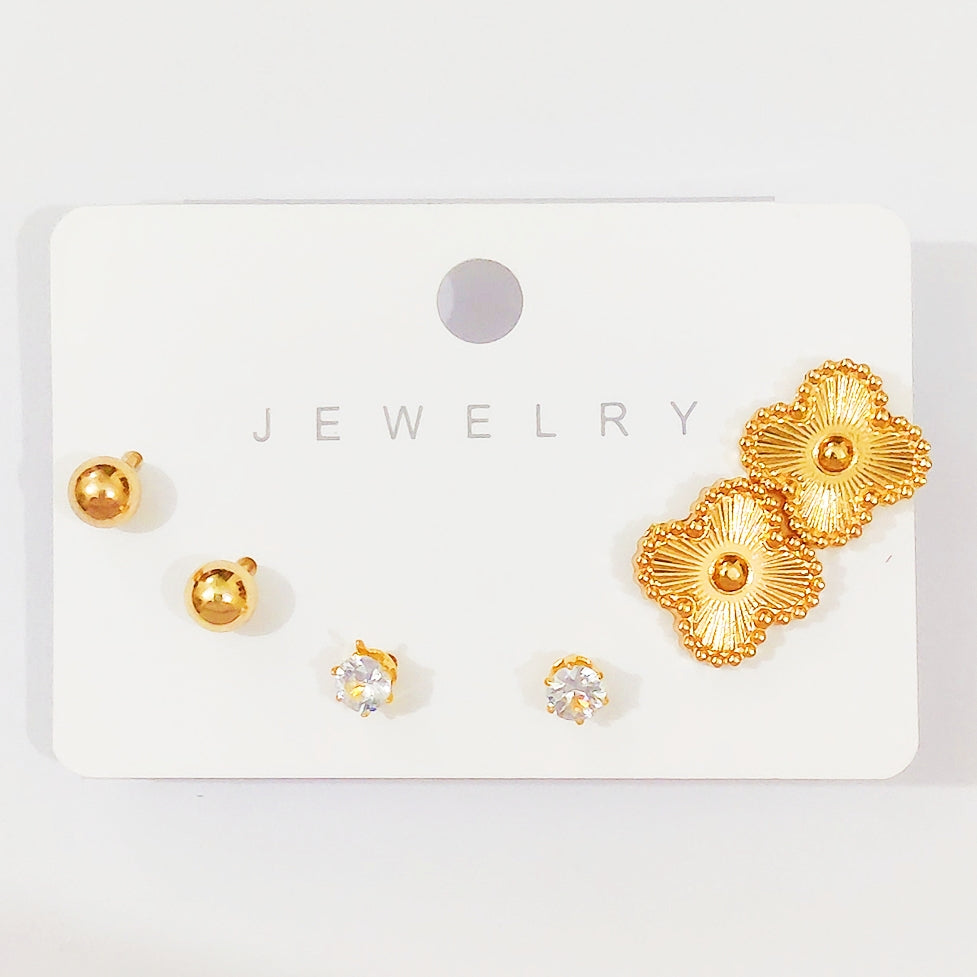 3 Tops (Golden Clover, Round, Diamond) - Stainless Steel